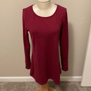 Maroon tunic sweater